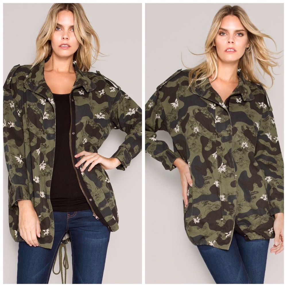 ❤️LAST 1! JACKET/CAMOUFLAGE FLORAL PRINT! - Picture 8 of 8